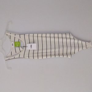 LNA striped bodysuit top